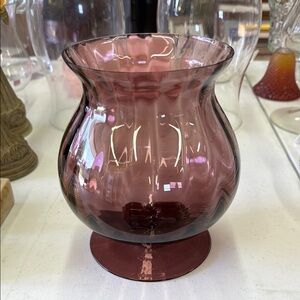 Vintage Purple Footed Glass Vase/ Dish